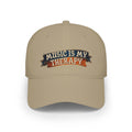 Vintage Music Is My Therapy Hat - Adjustable Baseball Cap for Musicians & Music Lovers