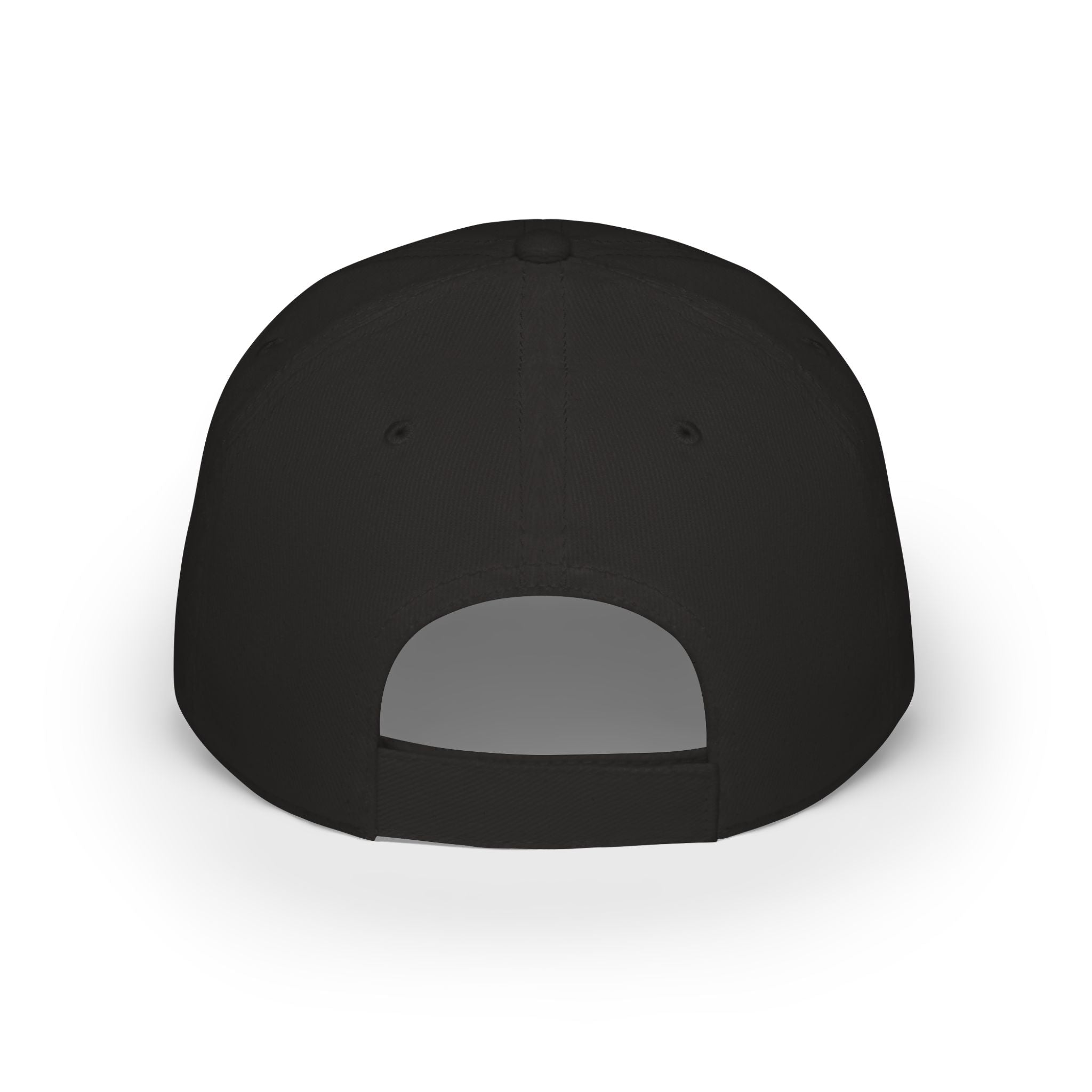 Black cap with a reflective patch on a white background