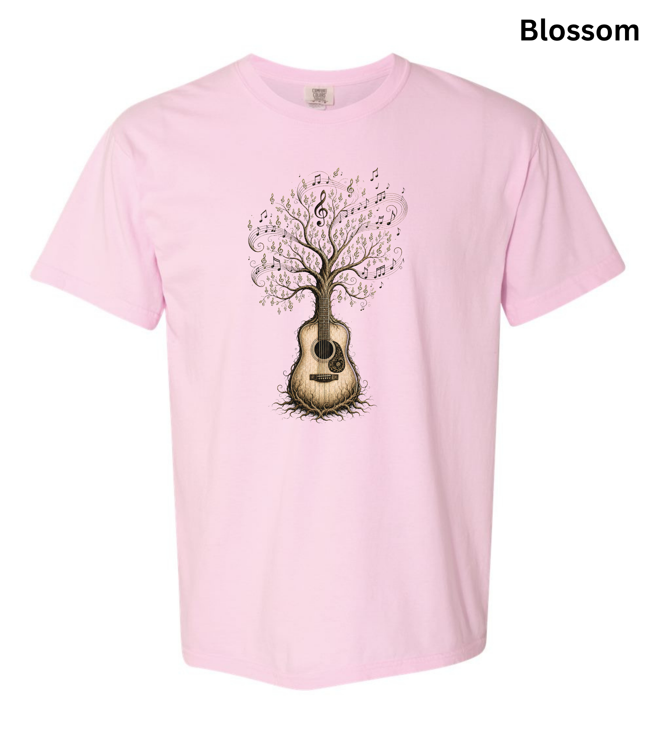 Acoustic Guitar Tree Graphic Tee - Music Lover T Shirt | Guitar Centre Gift