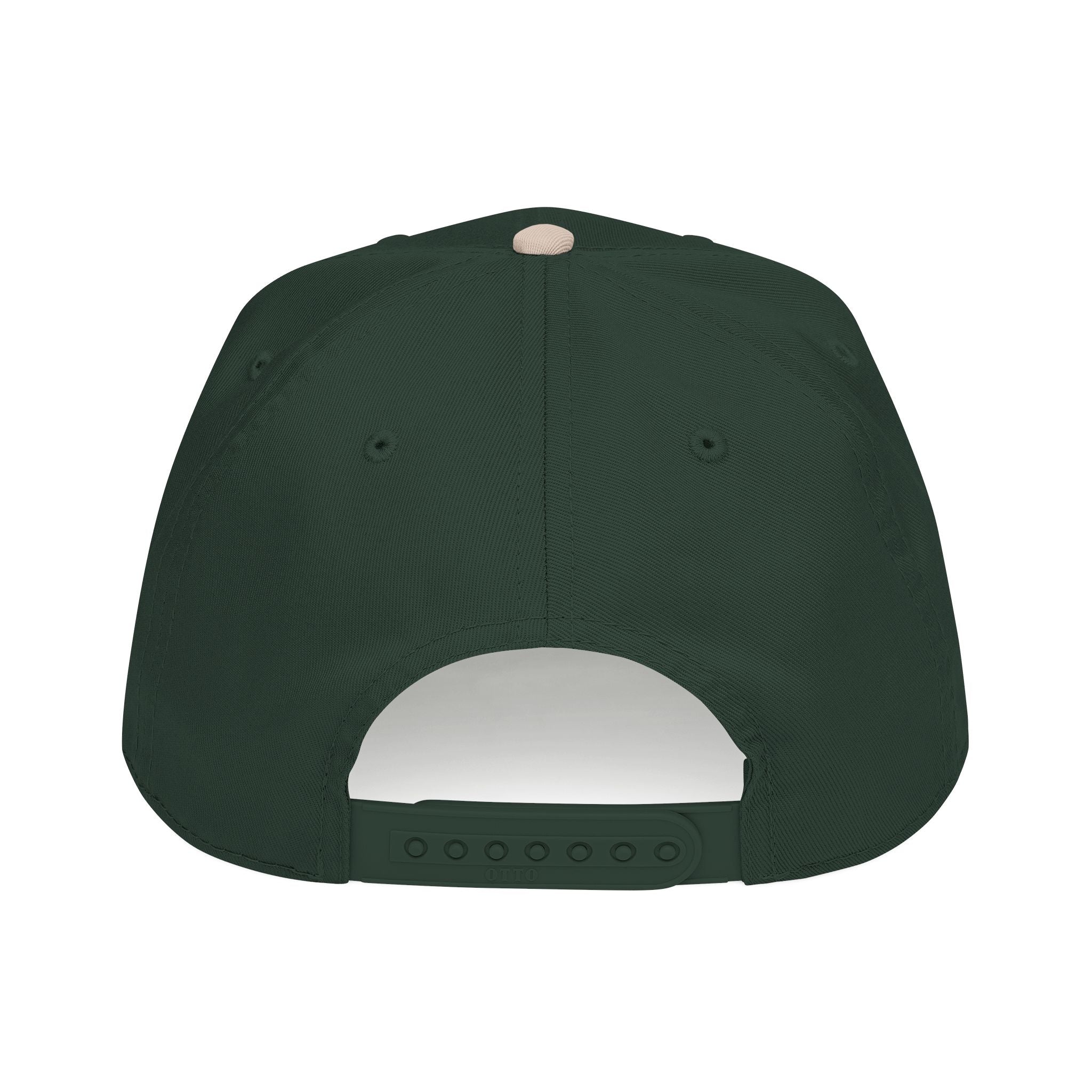 Black cap with a white interior on a white background