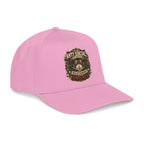 A pink baseball cap with a graphic on the front that reads 'ANTI SOCIAL RELATIONSHIP DREAMS' in a vintage badge design, shown on a plain white background.