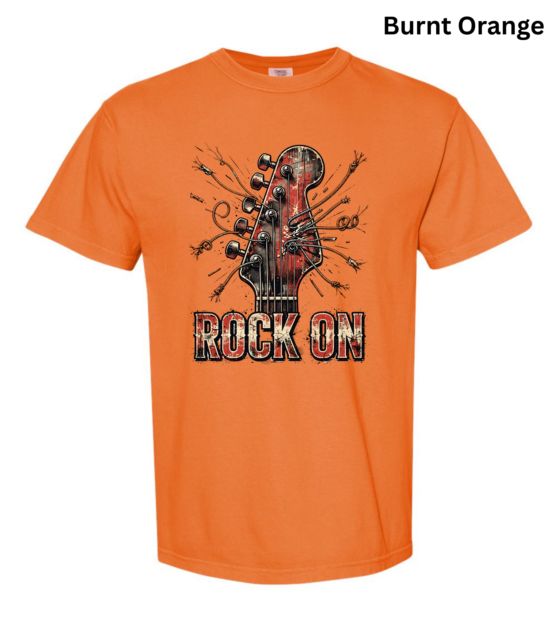 Rock On Guitar T-Shirt | Vintage Rock Music Tee | Guitar Player Shirt | Music Lover Graphic Tee | Rock Band Shirt | Musician Gift for Men & Women