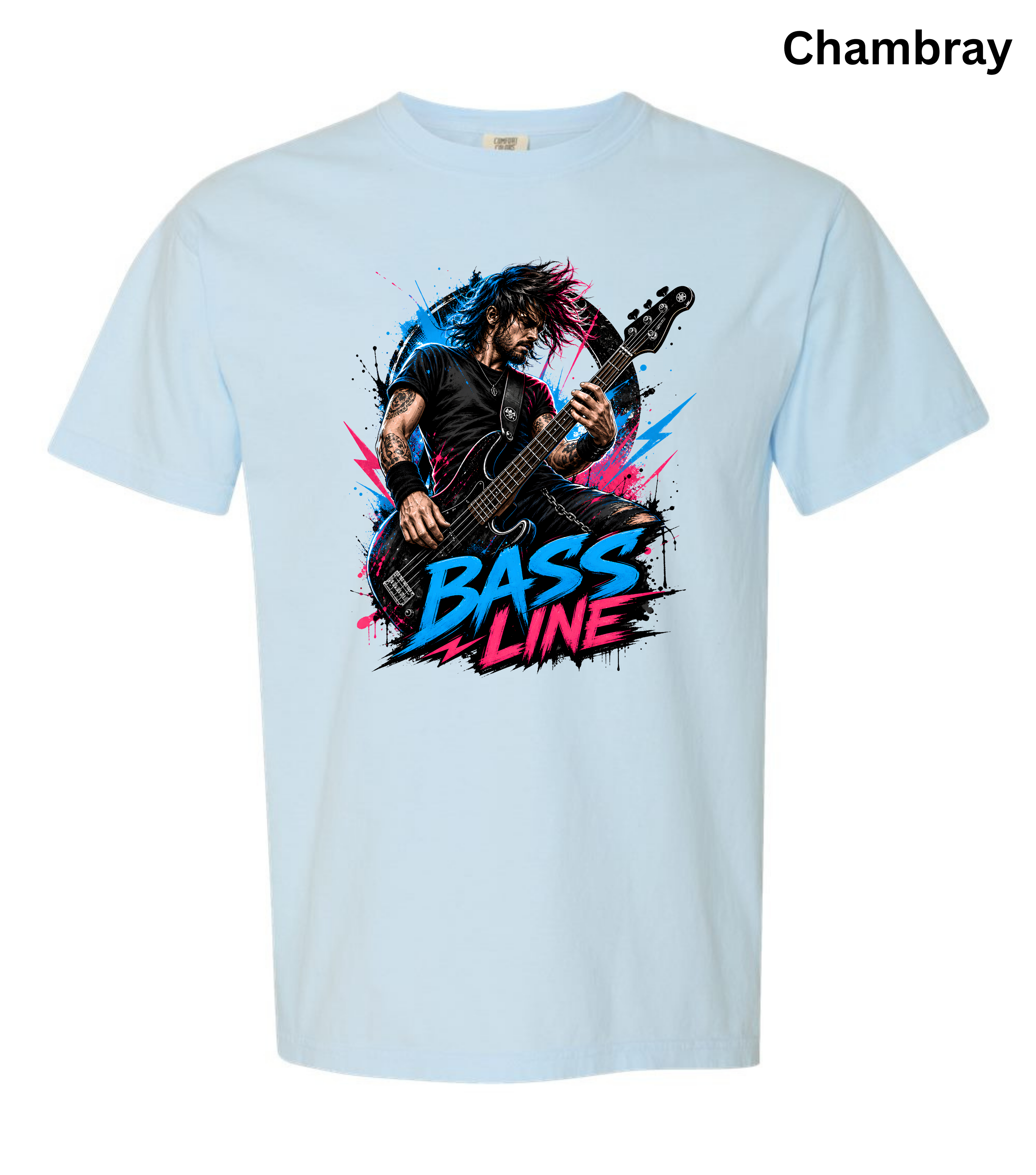 Bass Line T-Shirt | Bass Guitar Player Shirt | Funny Bassist Tee | Rock Musician Graphic T-Shirt | Bass Guitar Gift for Men & Women