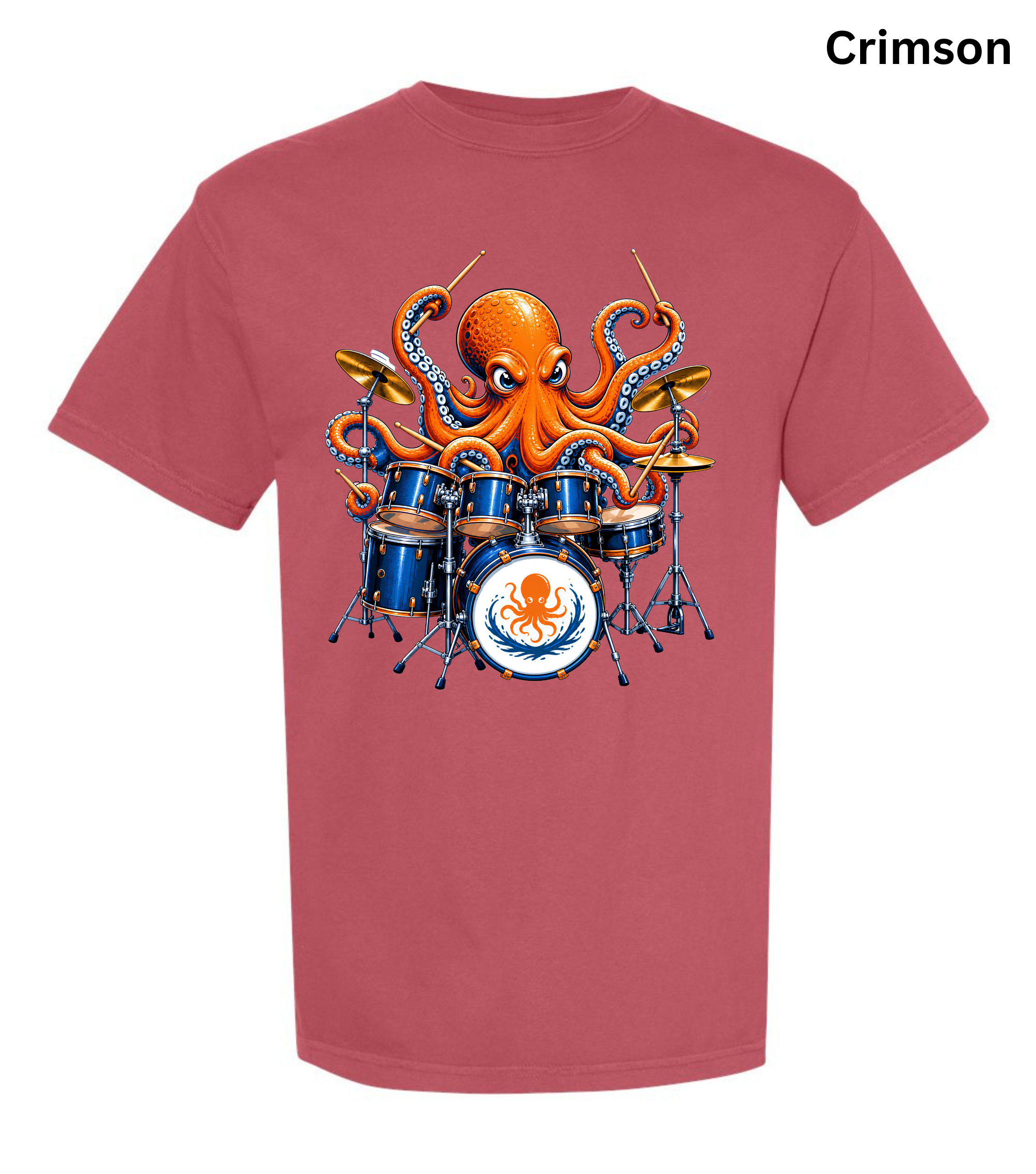 Funny Octopus Drummer T-Shirt | Drumming Octopus Graphic Tee | Cute Drum Player Shirt | Music Lover Gift | Drummer Apparel | Marine Animal Shirt