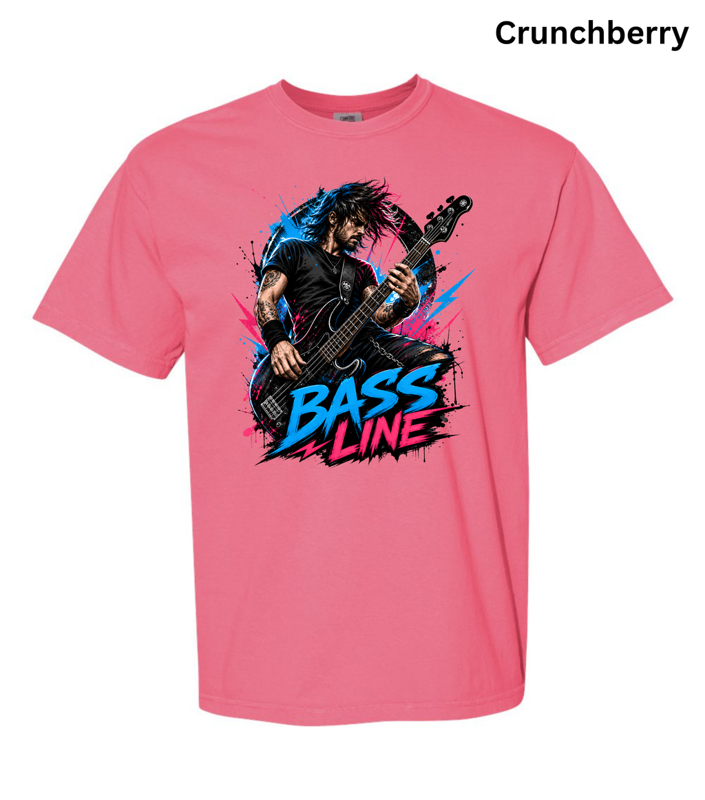 Bass Line T-Shirt | Bass Guitar Player Shirt | Funny Bassist Tee | Rock Musician Graphic T-Shirt | Bass Guitar Gift for Men & Women