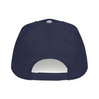 Black cap with a white interior on a white background