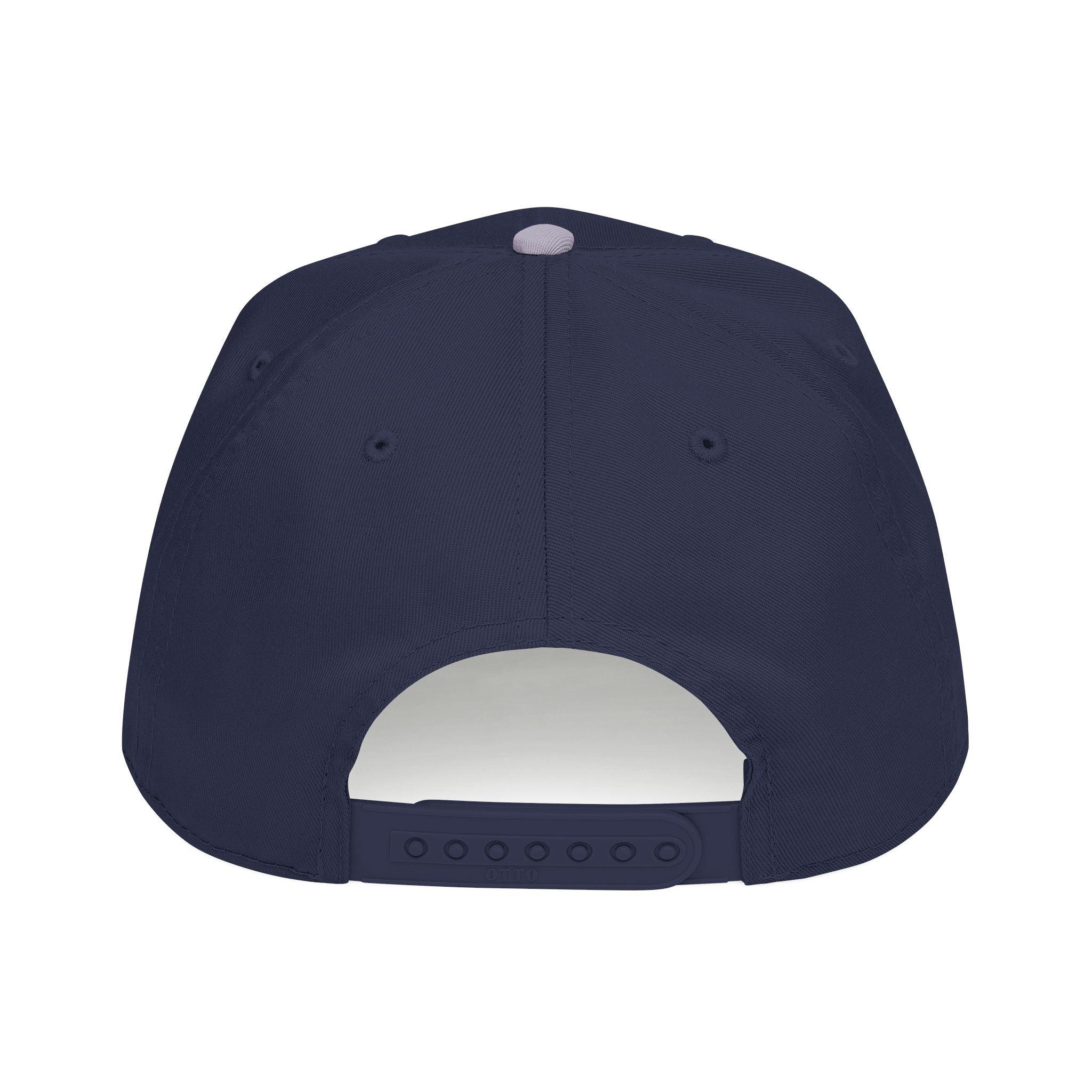 Black cap with a white interior on a white background
