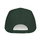 The back view of a dark forest green baseball cap with an adjustable snapback closure, shown on a plain white background.