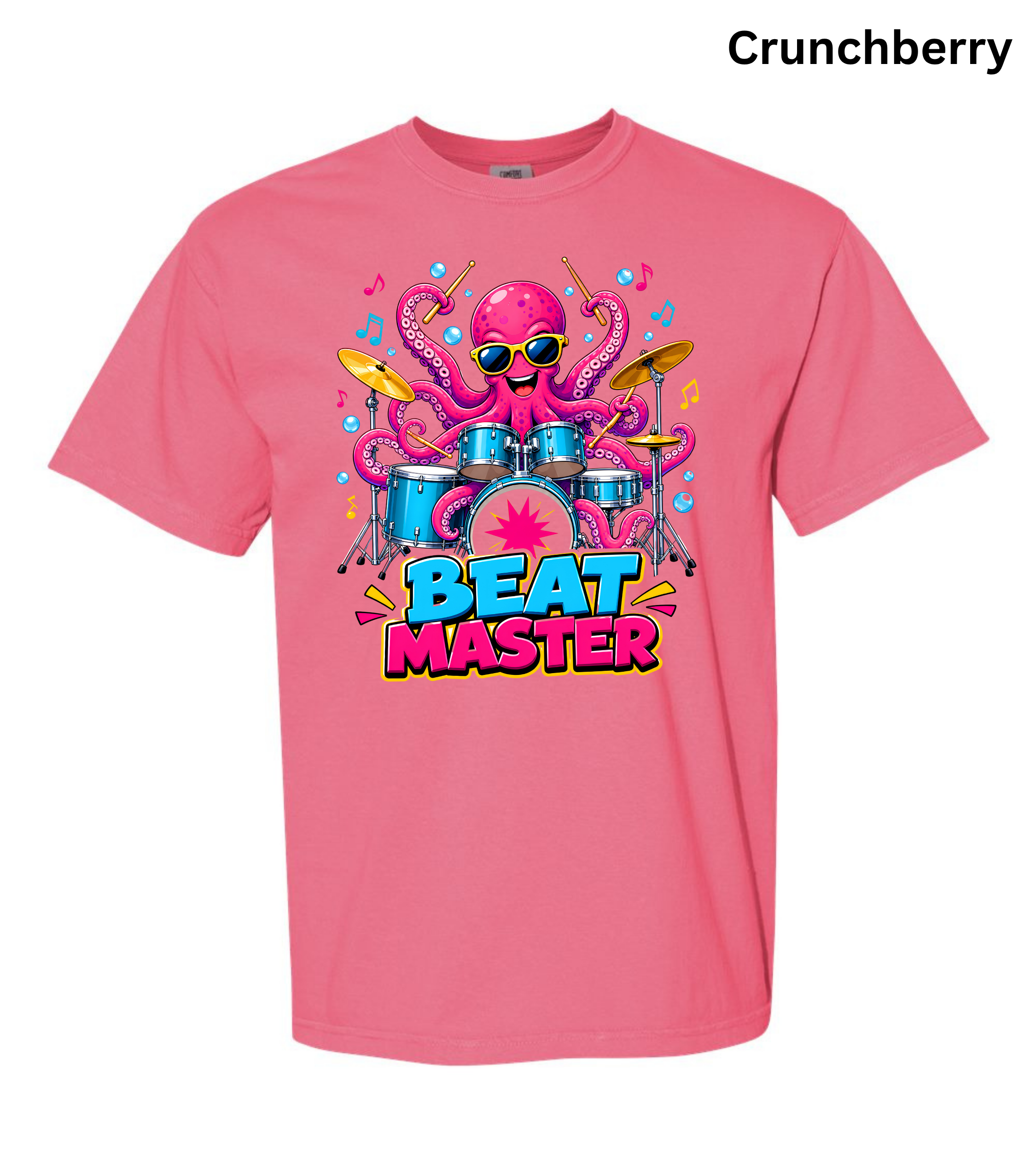 Beat Master Drummer Octopus T-Shirt | Funny Drum Player Tee | Drummer Graphic Shirt | Music Lover Gift | Cute Octopus Drum Set Tee | Unisex Music Apparel