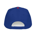 Blue cap with white interior on a white background