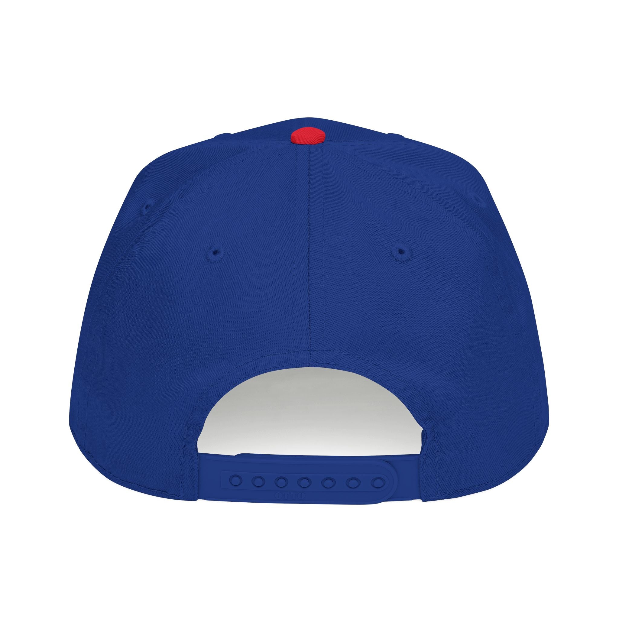 Blue cap with white interior on a white background