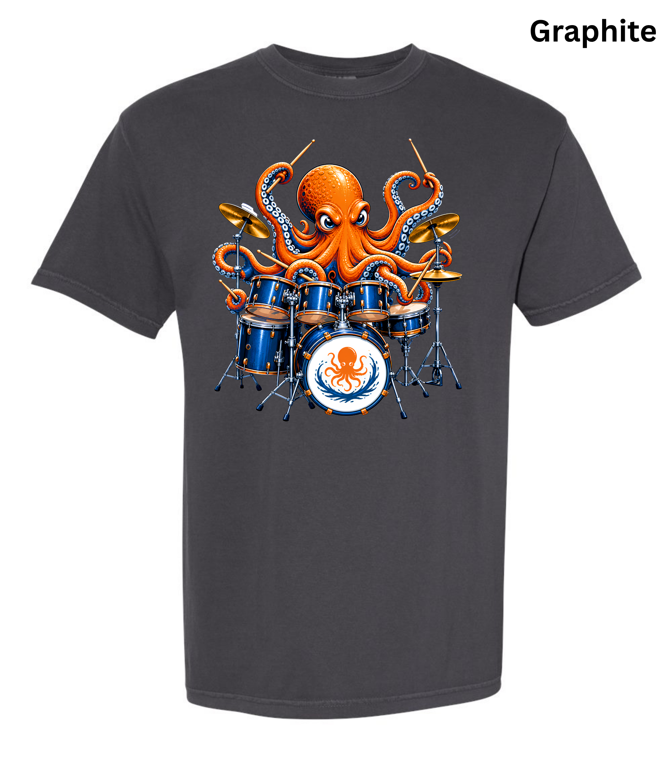 Funny Octopus Drummer T-Shirt | Drumming Octopus Graphic Tee | Cute Drum Player Shirt | Music Lover Gift | Drummer Apparel | Marine Animal Shirt