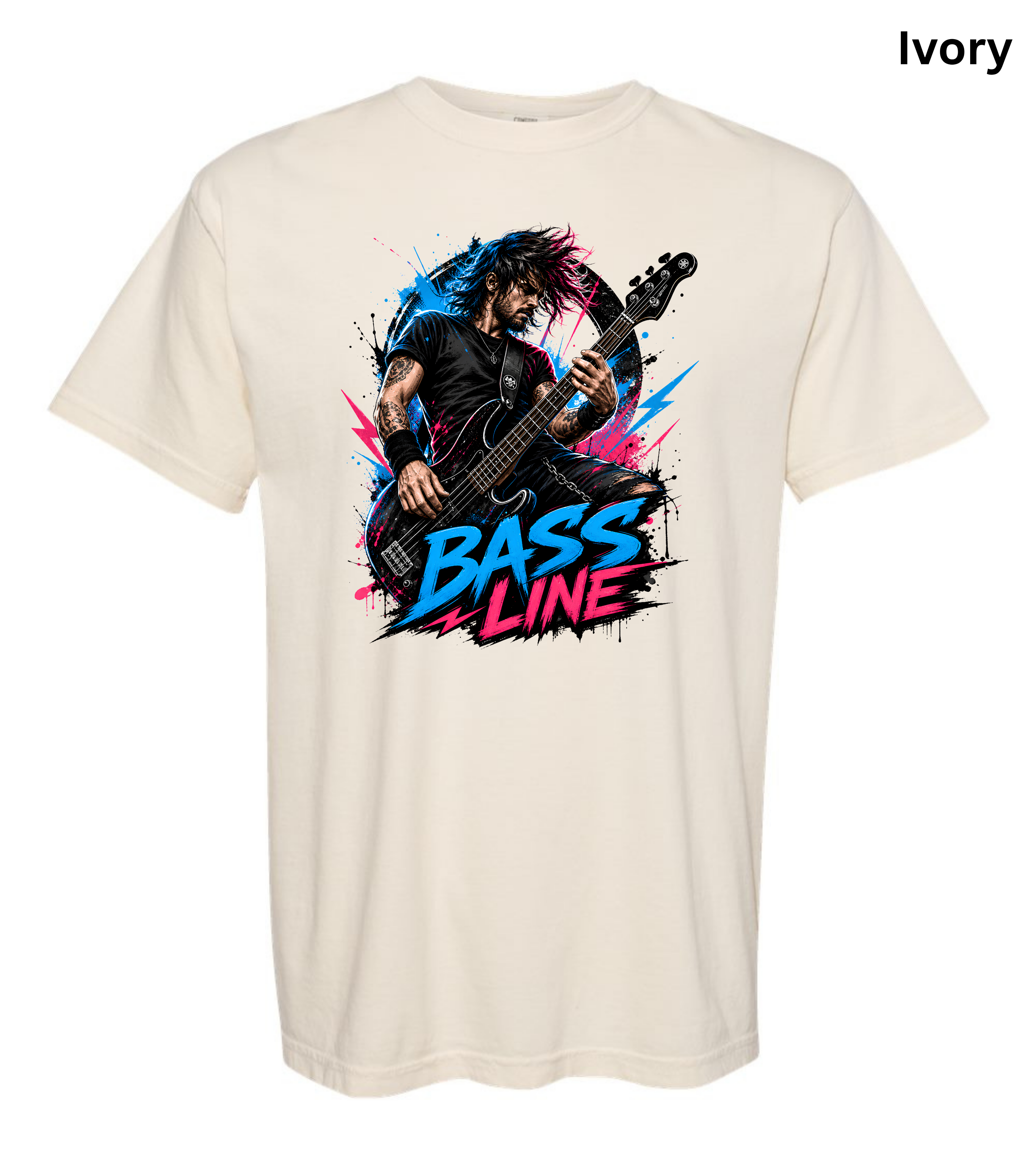 Bass Line T-Shirt | Bass Guitar Player Shirt | Funny Bassist Tee | Rock Musician Graphic T-Shirt | Bass Guitar Gift for Men & Women
