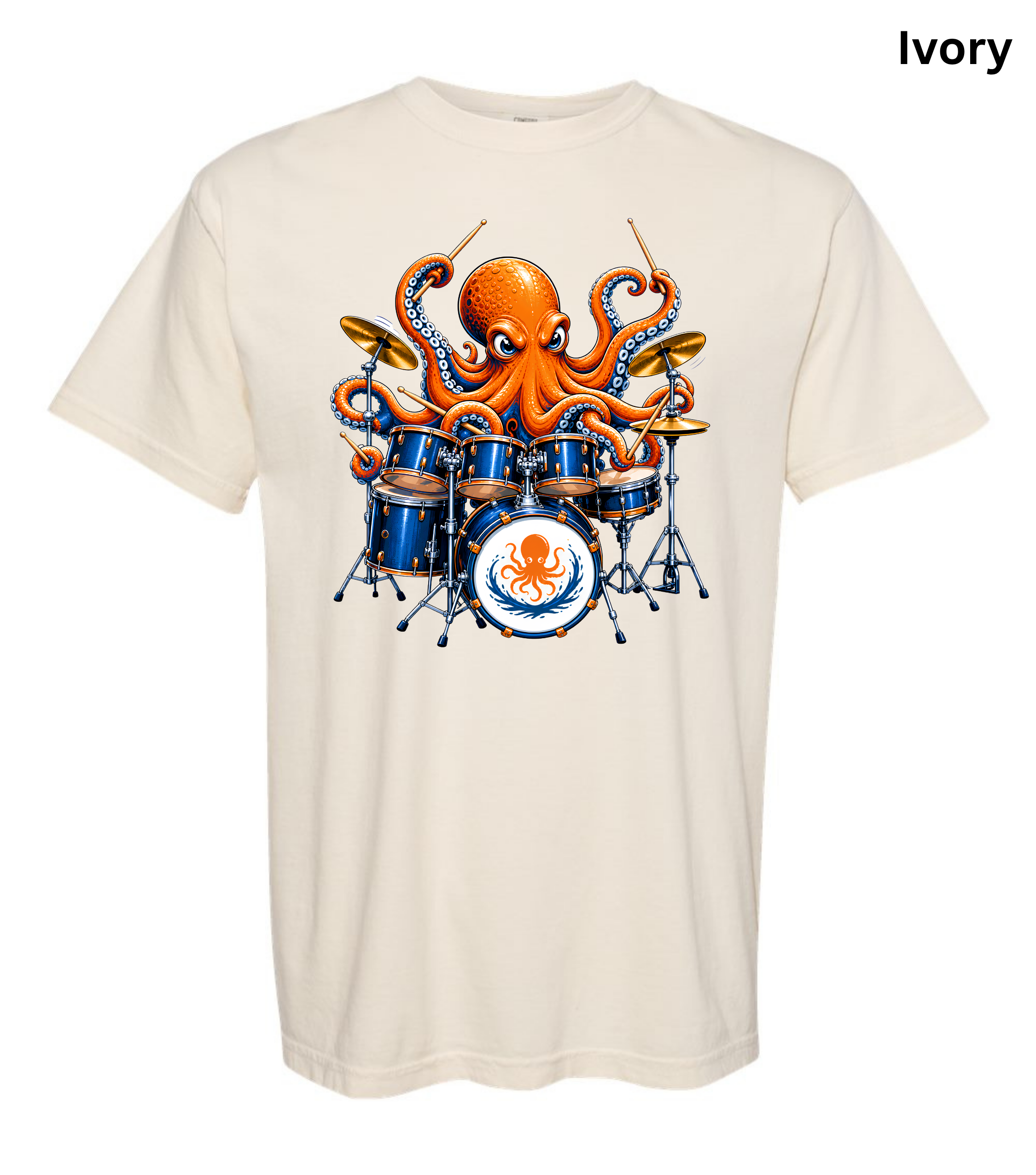 Funny Octopus Drummer T-Shirt | Drumming Octopus Graphic Tee | Cute Drum Player Shirt | Music Lover Gift | Drummer Apparel | Marine Animal Shirt