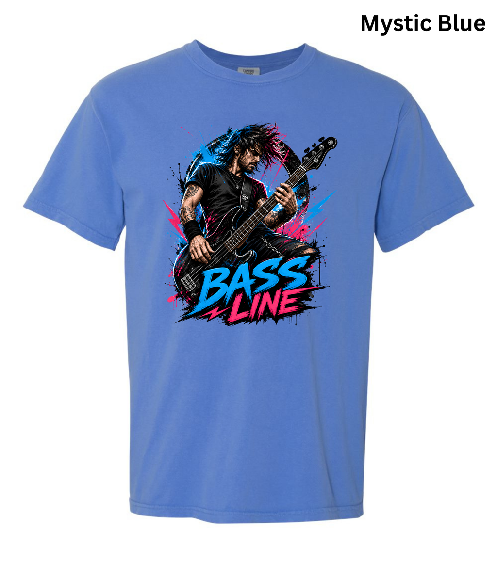 Bass Line T-Shirt | Bass Guitar Player Shirt | Funny Bassist Tee | Rock Musician Graphic T-Shirt | Bass Guitar Gift for Men & Women