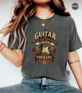 Guitar Is Cheaper Than Therapy Shirt | Funny Guitar Player T-Shirt | Vintage Guitar Tee | Rock Music Shirt | Guitarist Gift | Musician Graphic Tee