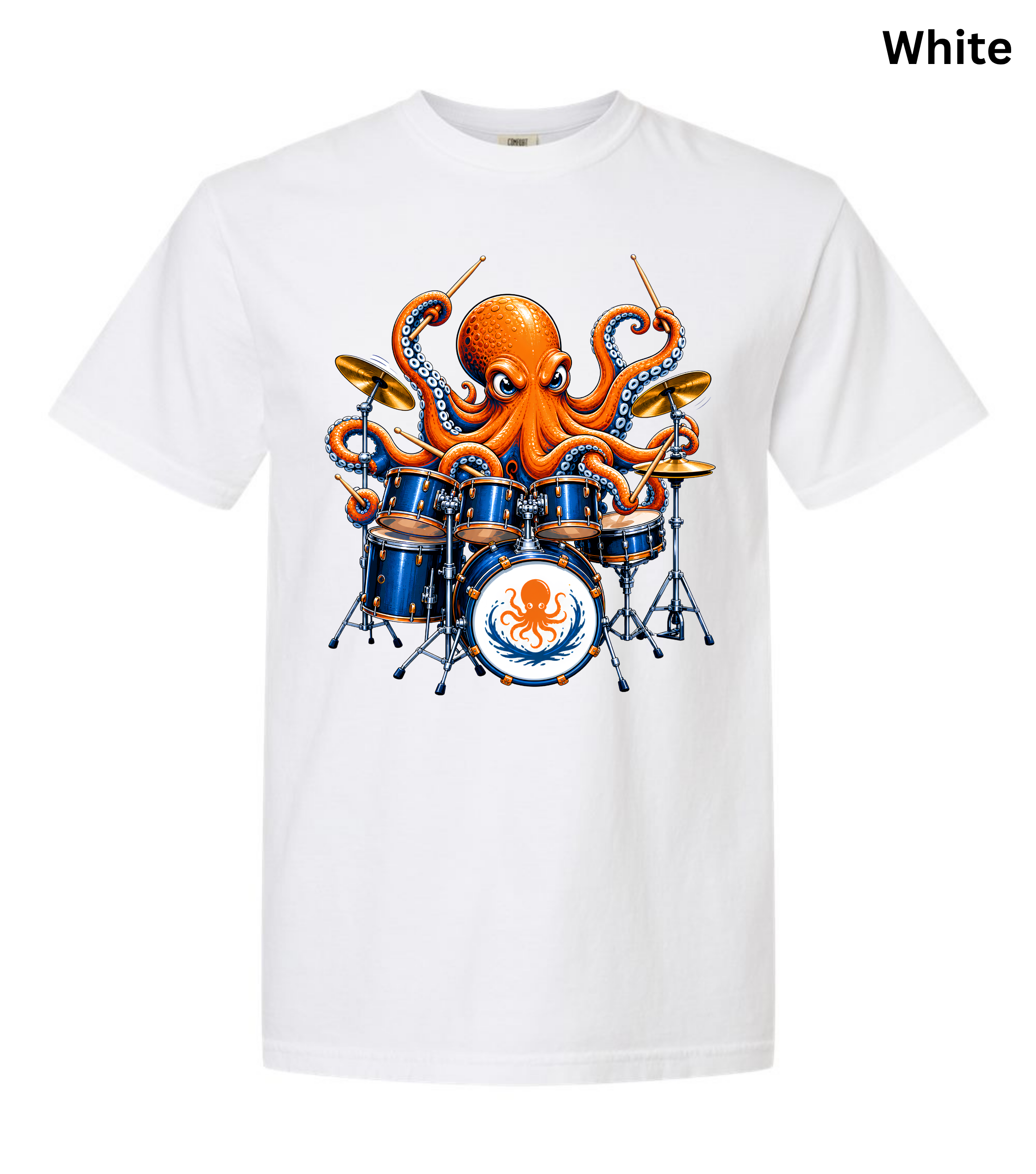 Funny Octopus Drummer T-Shirt | Drumming Octopus Graphic Tee | Cute Drum Player Shirt | Music Lover Gift | Drummer Apparel | Marine Animal Shirt