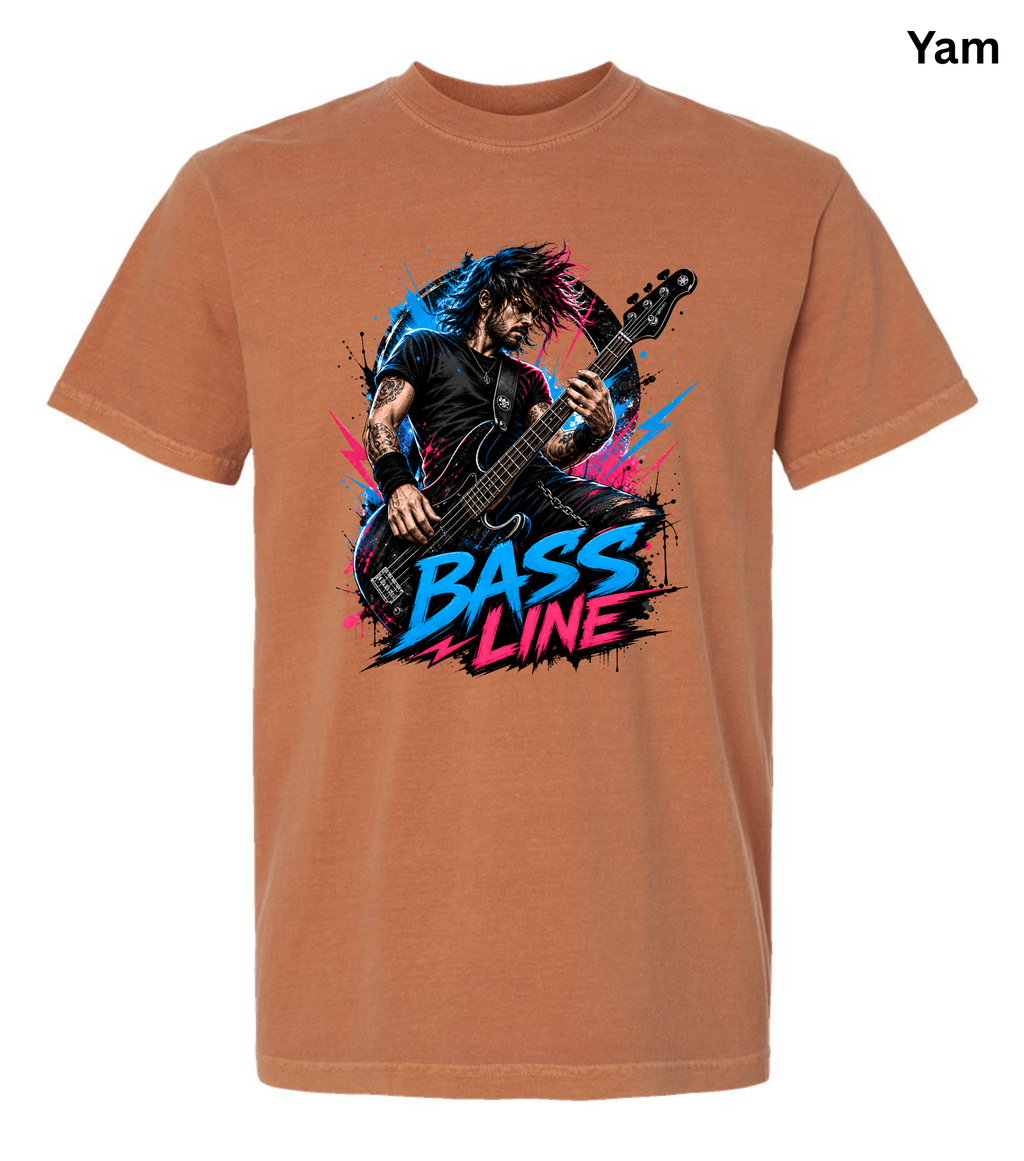 Bass Line T-Shirt | Bass Guitar Player Shirt | Funny Bassist Tee | Rock Musician Graphic T-Shirt | Bass Guitar Gift for Men & Women