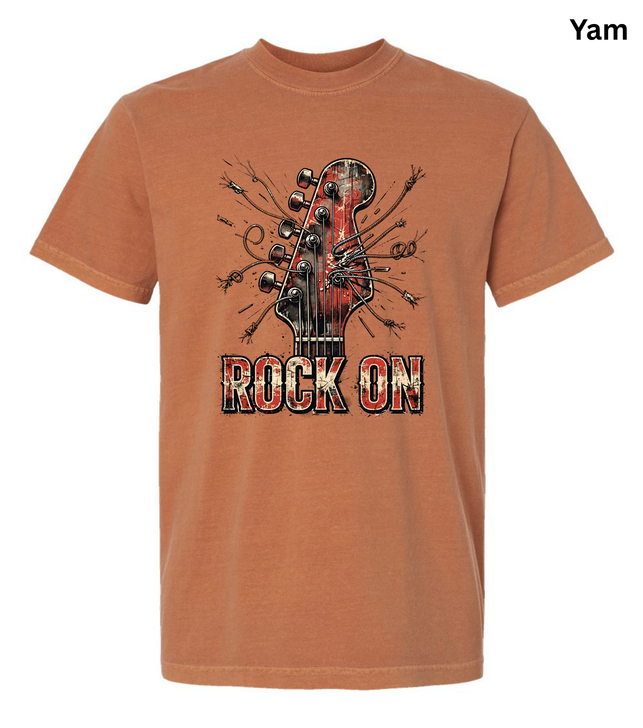 Rock On Guitar T-Shirt | Vintage Rock Music Tee | Guitar Player Shirt | Music Lover Graphic Tee | Rock Band Shirt | Musician Gift for Men & Women