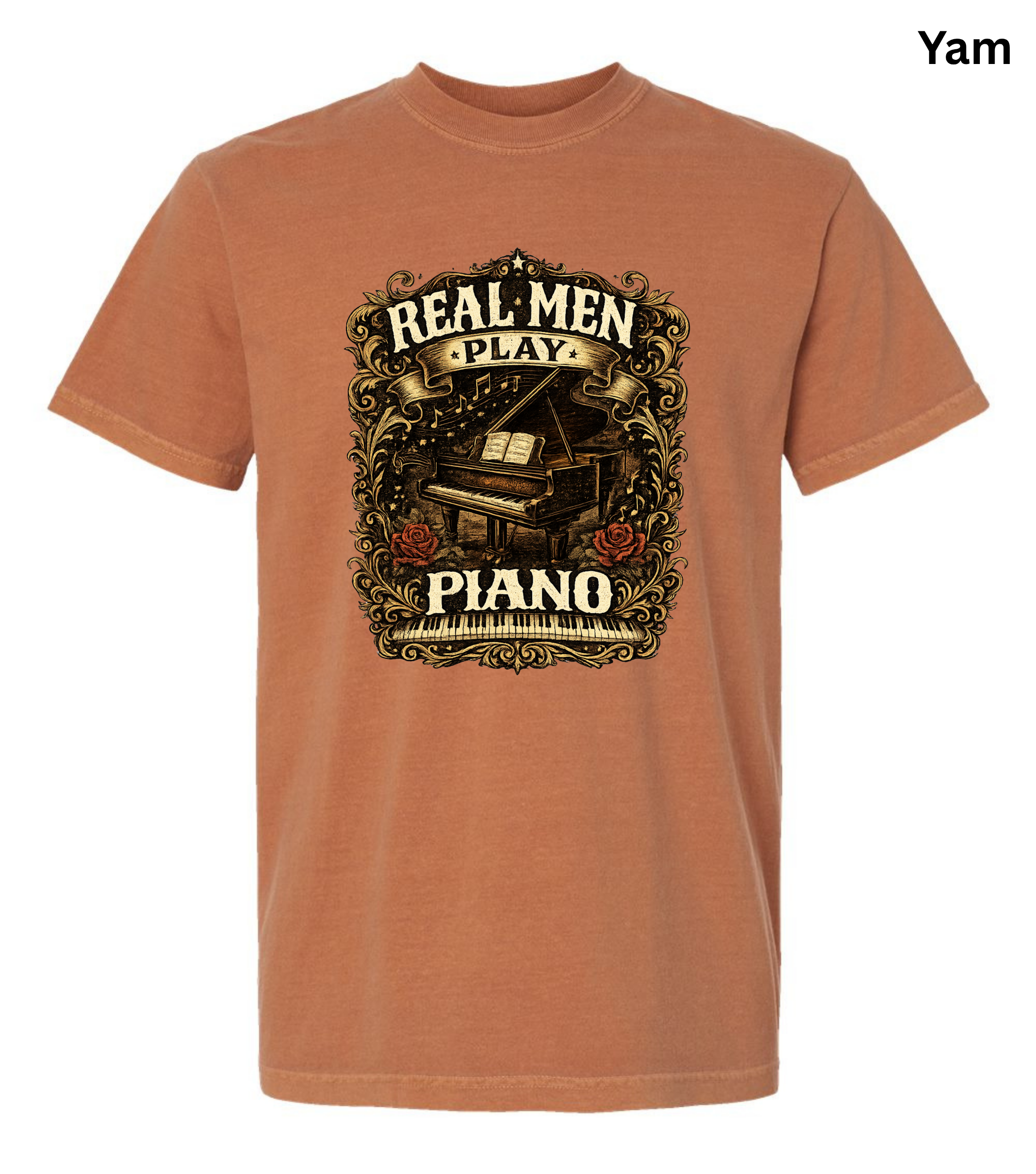 Real Men Play Piano T-Shirt | Funny Pianist Shirt | Vintage Piano Tee | Grand Piano Graphic Shirt | Classical Music Lover Gift | Musician Apparel