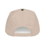 Beige cap with a green button on a white background