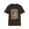 Purple t-shirt with a cat graphic and text on a white background