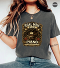 Real Men Play Piano T-Shirt | Funny Pianist Shirt | Vintage Piano Tee | Grand Piano Graphic Shirt | Classical Music Lover Gift | Musician Apparel