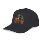 Blue cap with text 'some days are trickier than others' on a white background