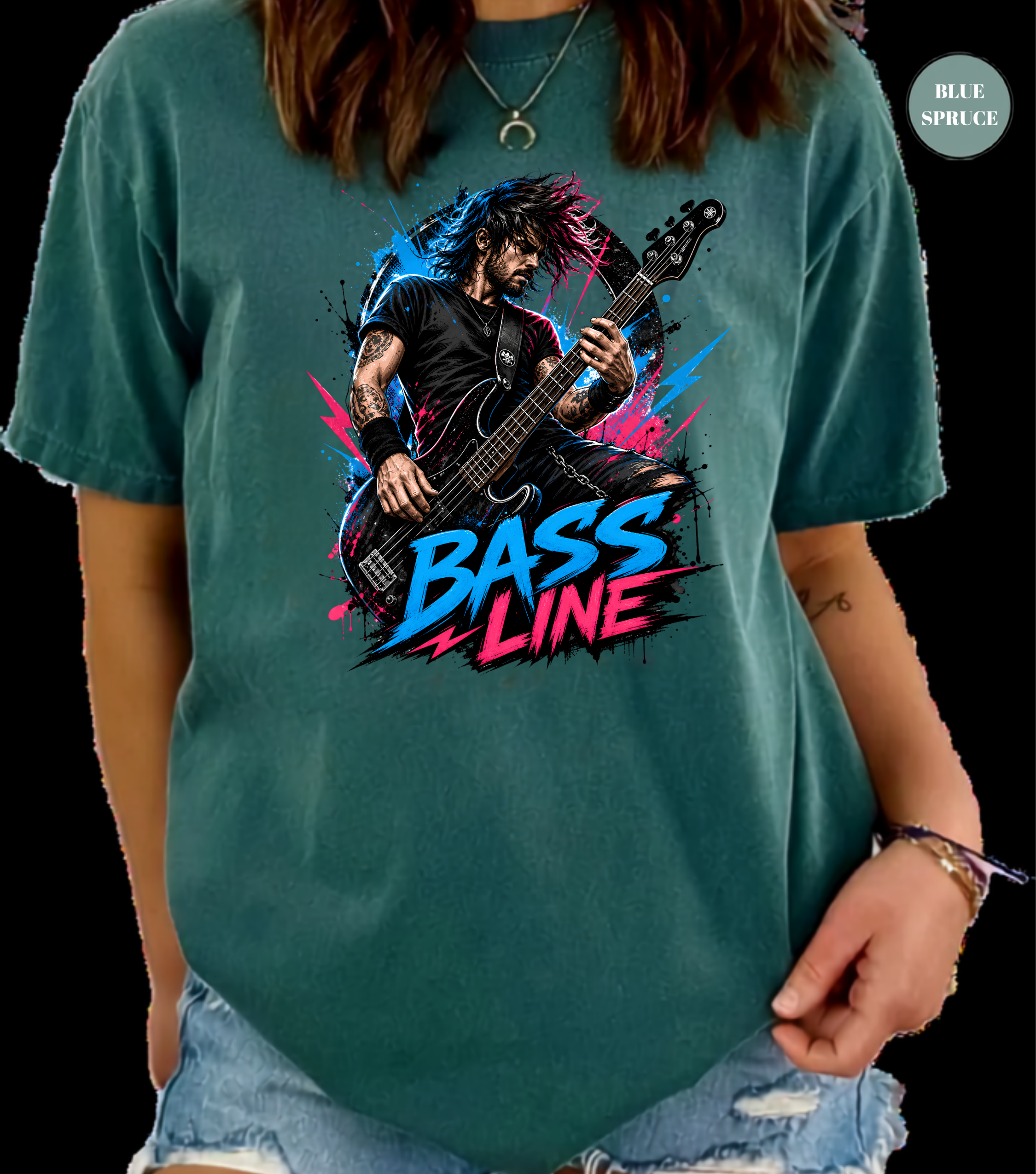 Bass Line T-Shirt | Bass Guitar Player Shirt | Funny Bassist Tee | Rock Musician Graphic T-Shirt | Bass Guitar Gift for Men & Women