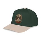Black and beige cap with 'Overtthinkers Country Club' text on a white background