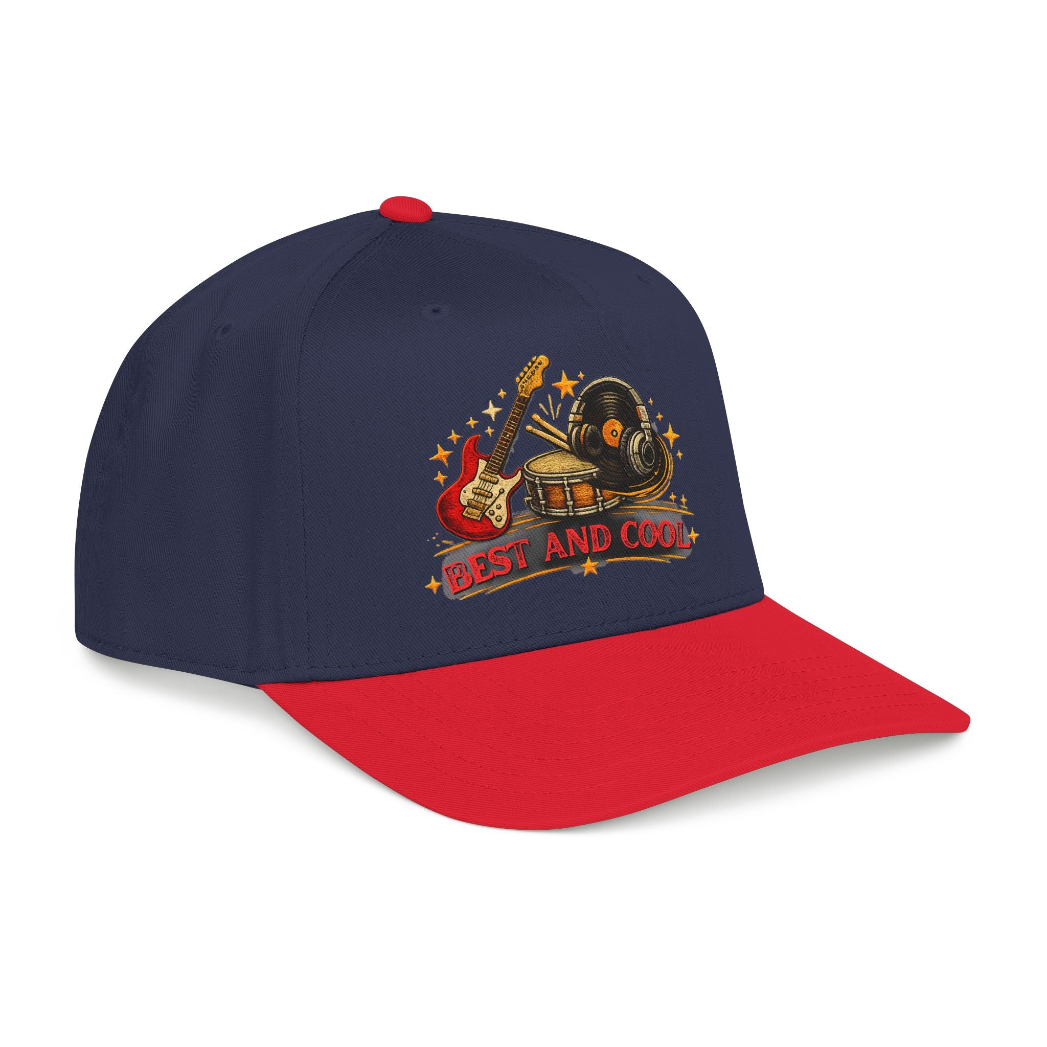 Navy and red cap with colorful bird logo and 'EZPOFASHION' text on a white background