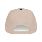 Beige cap with a green button on a white background
