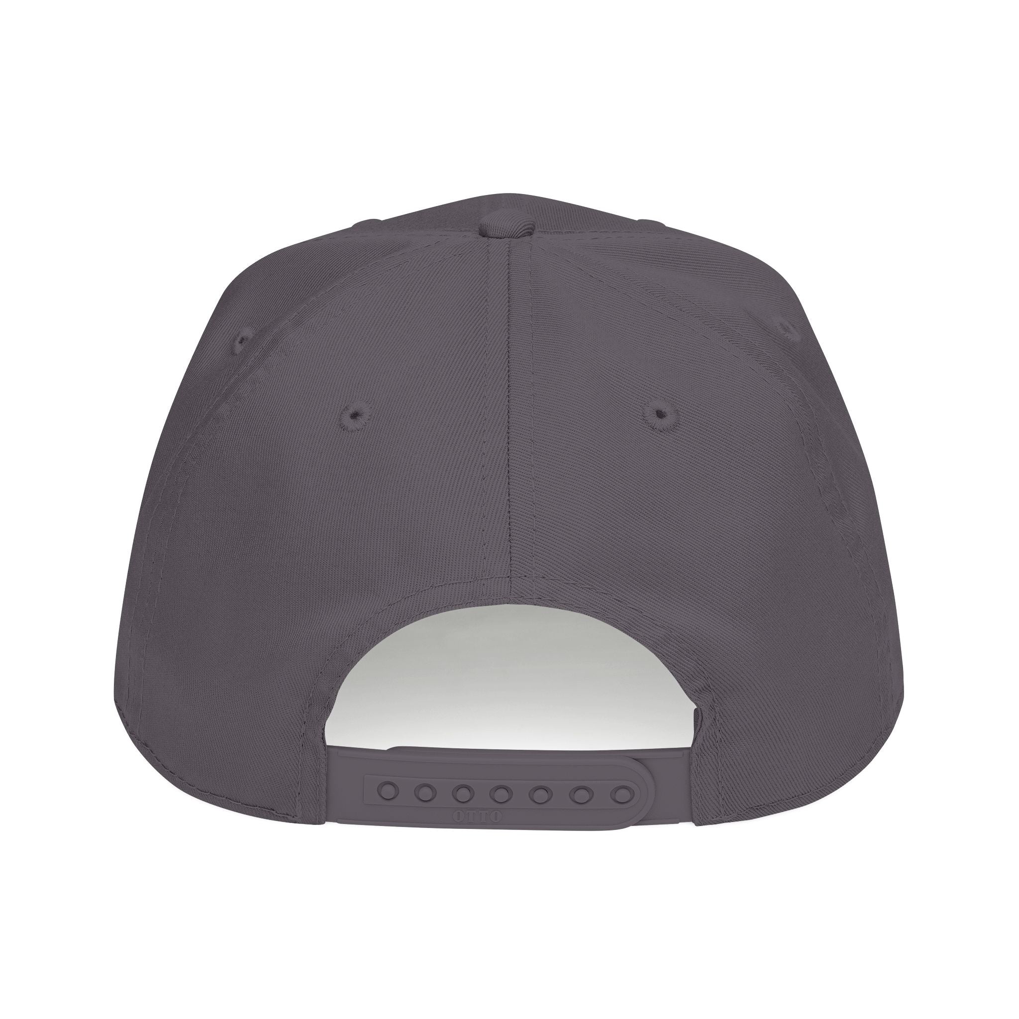 Gray cap with a white interior on a white background