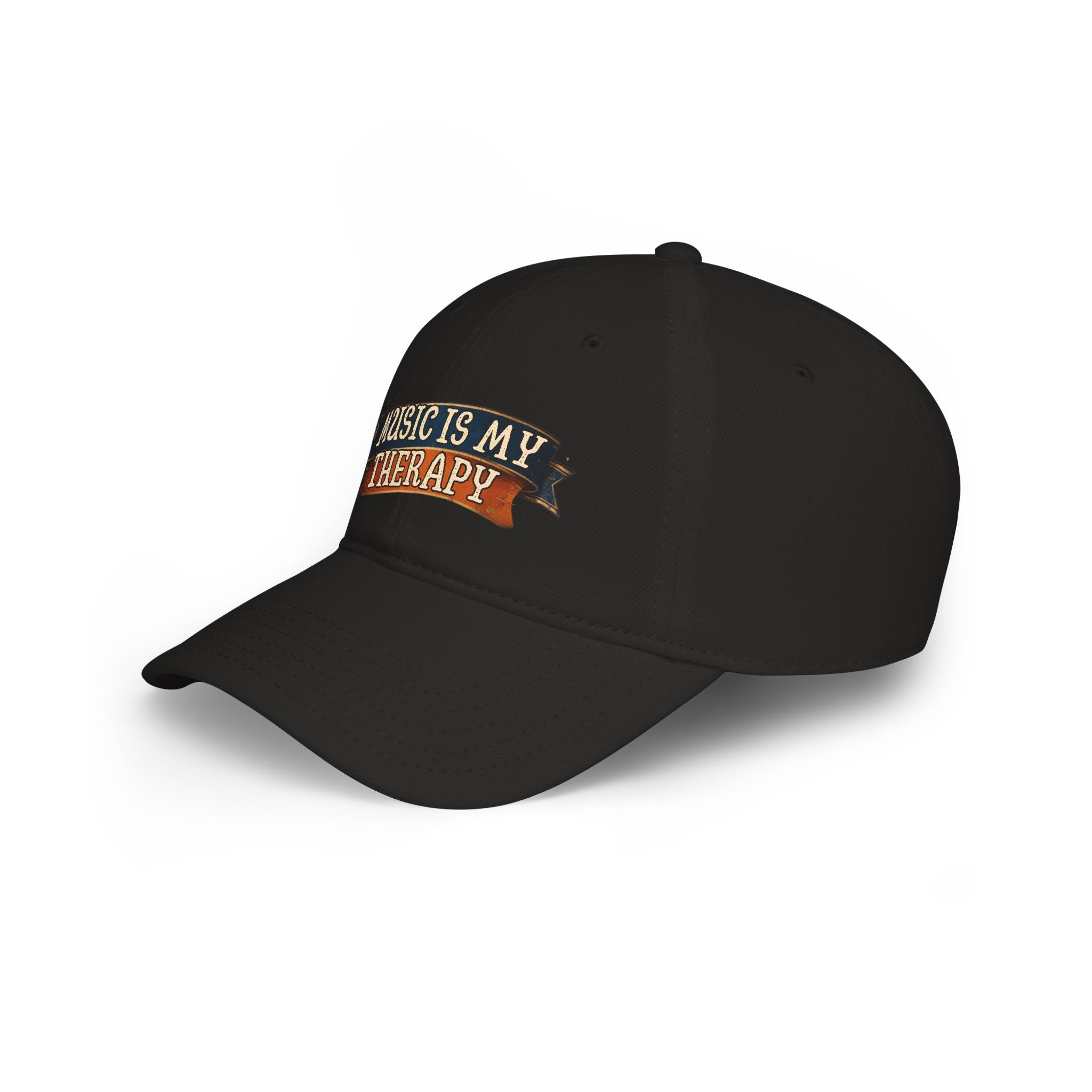 Vintage Music Is My Therapy Hat - Adjustable Baseball Cap for Musicians & Music Lovers