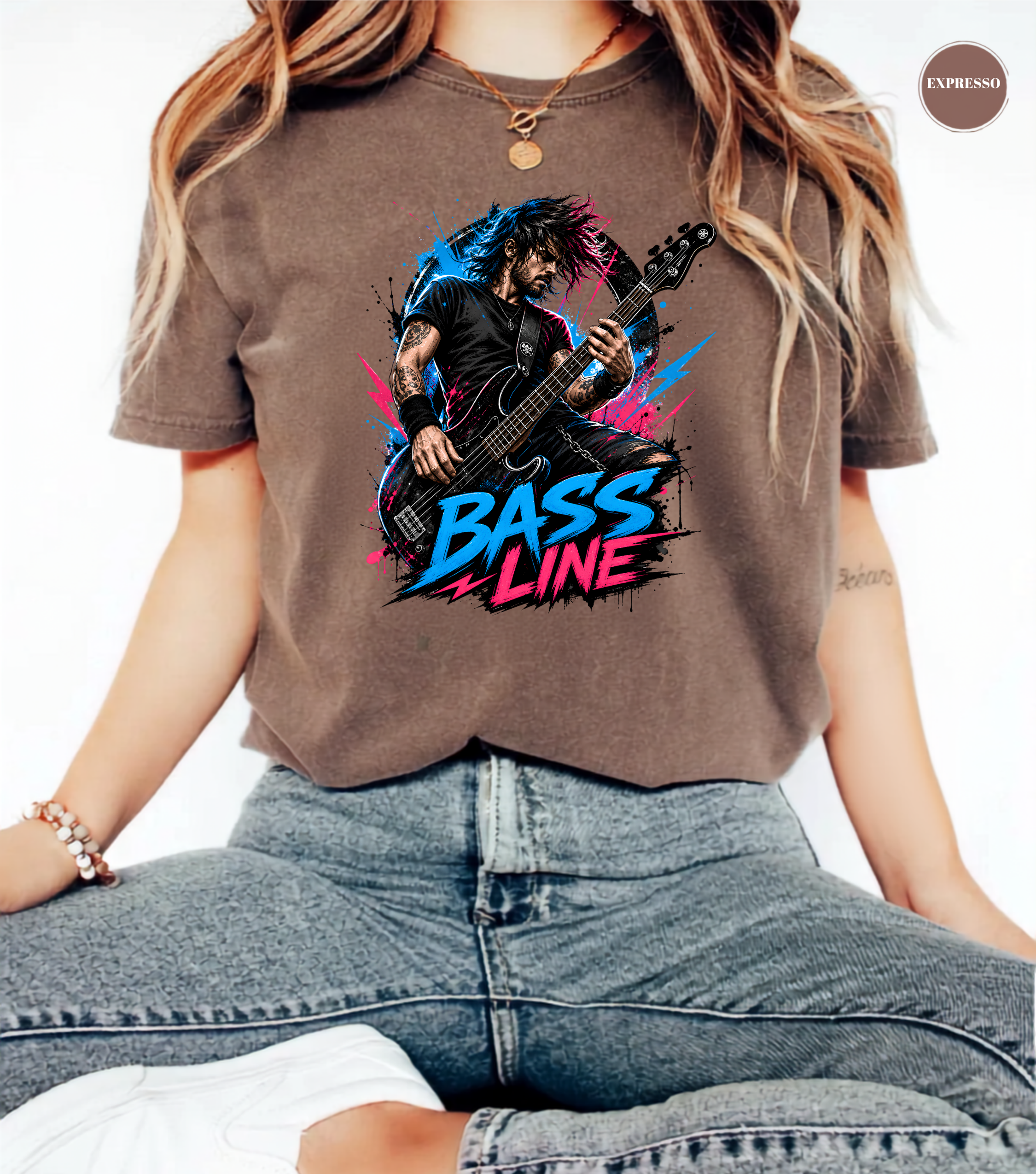 Bass Line T-Shirt | Bass Guitar Player Shirt | Funny Bassist Tee | Rock Musician Graphic T-Shirt | Bass Guitar Gift for Men & Women