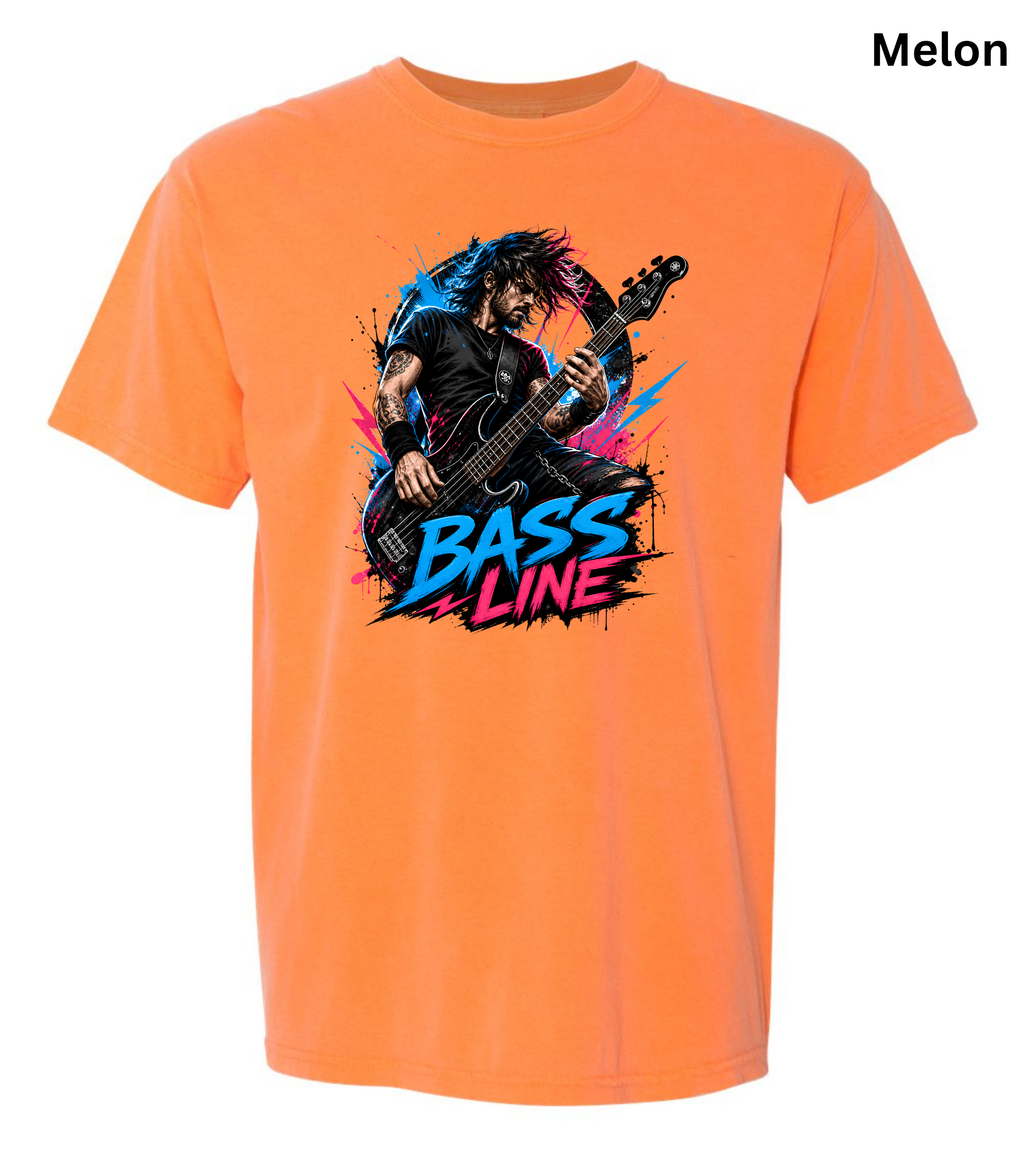 Bass Line T-Shirt | Bass Guitar Player Shirt | Funny Bassist Tee | Rock Musician Graphic T-Shirt | Bass Guitar Gift for Men & Women