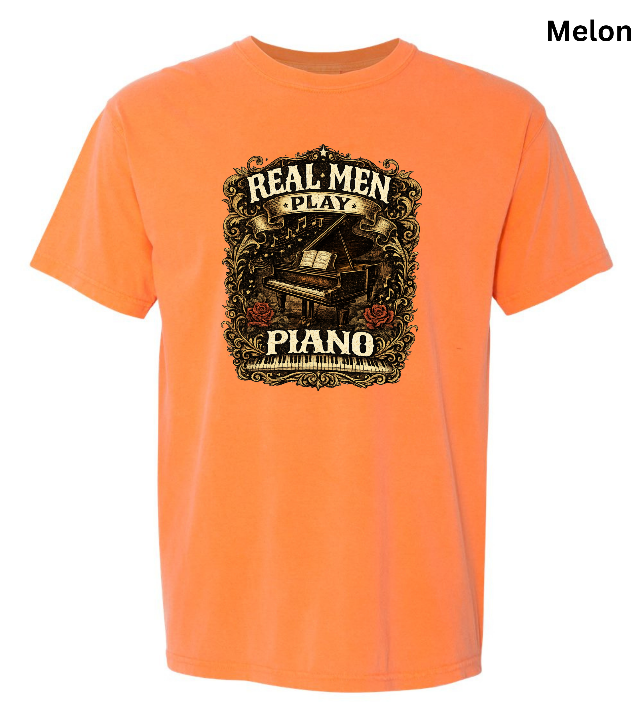 Real Men Play Piano T-Shirt | Funny Pianist Shirt | Vintage Piano Tee | Grand Piano Graphic Shirt | Classical Music Lover Gift | Musician Apparel
