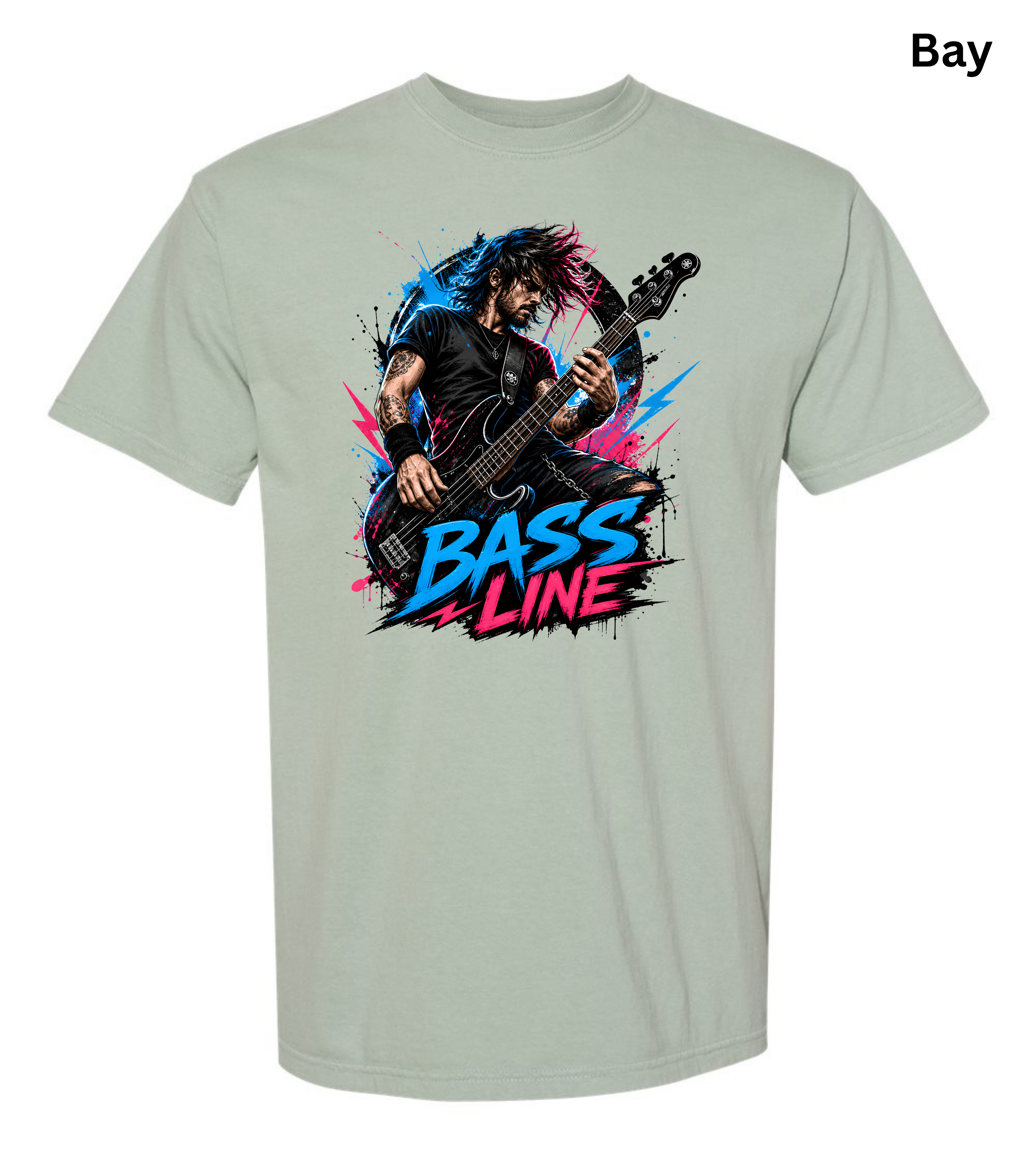 Bass Line T-Shirt | Bass Guitar Player Shirt | Funny Bassist Tee | Rock Musician Graphic T-Shirt | Bass Guitar Gift for Men & Women