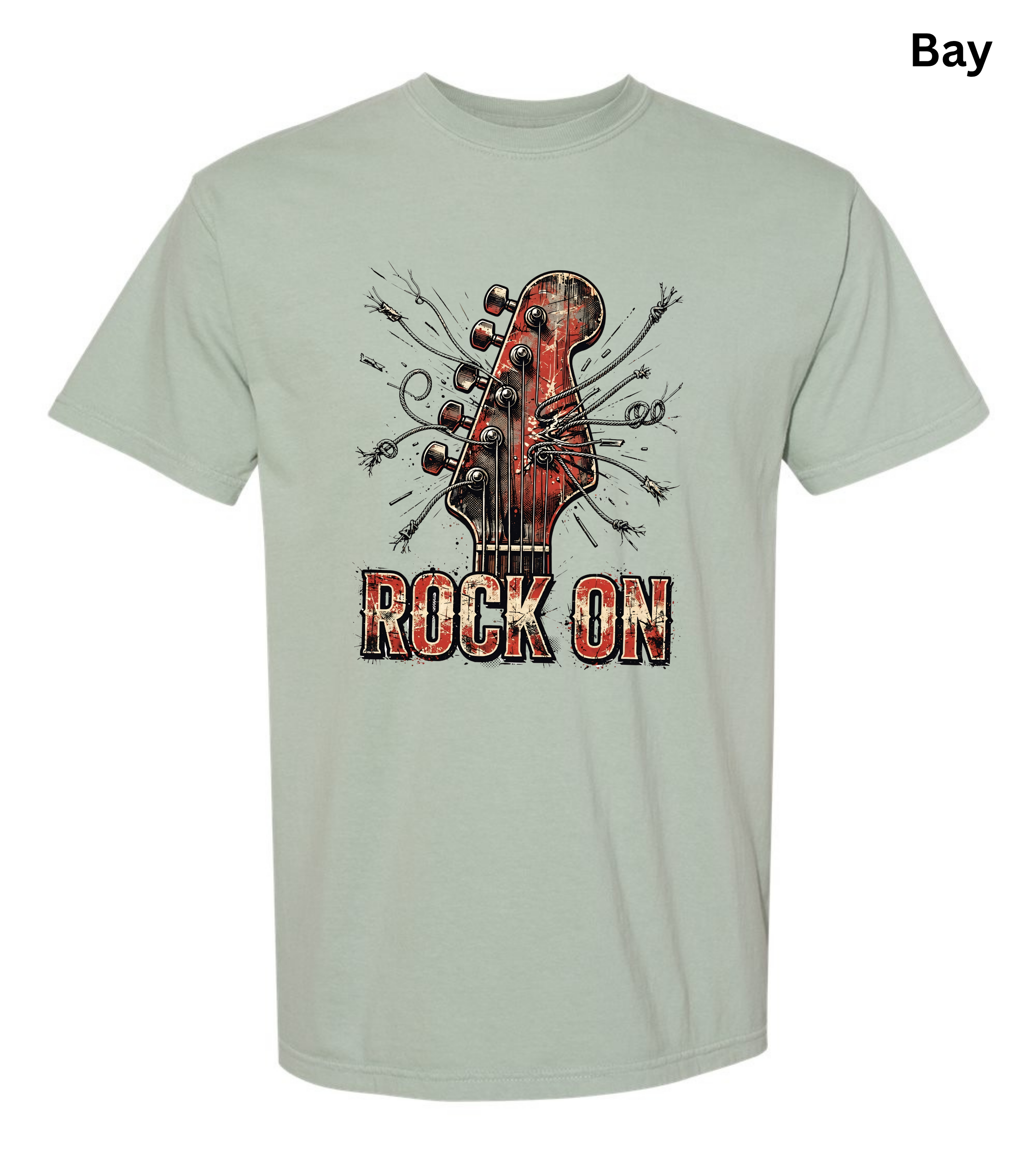 Rock On Guitar T-Shirt | Vintage Rock Music Tee | Guitar Player Shirt | Music Lover Graphic Tee | Rock Band Shirt | Musician Gift for Men & Women