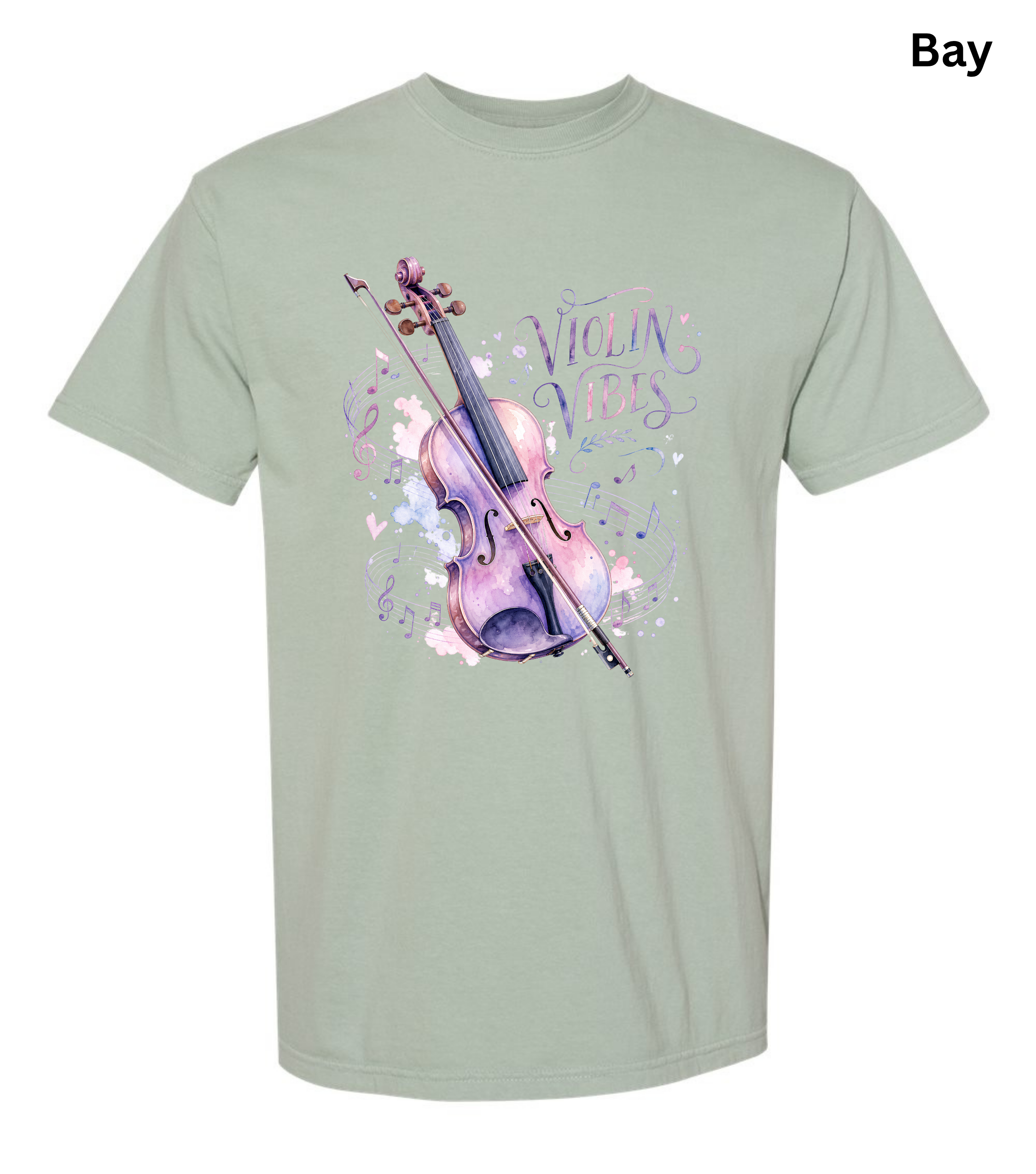 Violin Vibes T-Shirt | Watercolor Violin Graphic Tee for Violinists, Orchestra Musicians & Music Lovers
